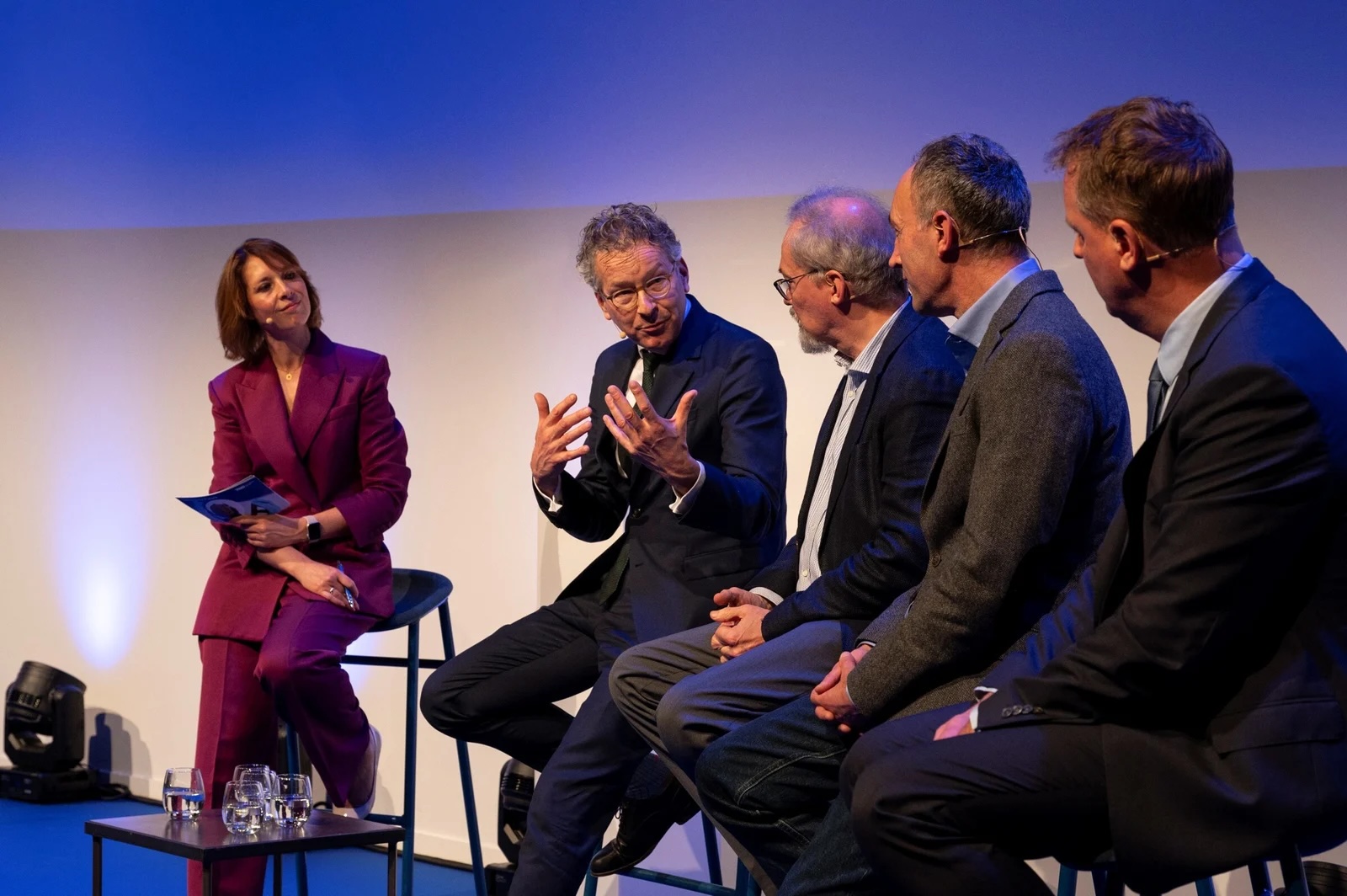 A panel discussion with government officials